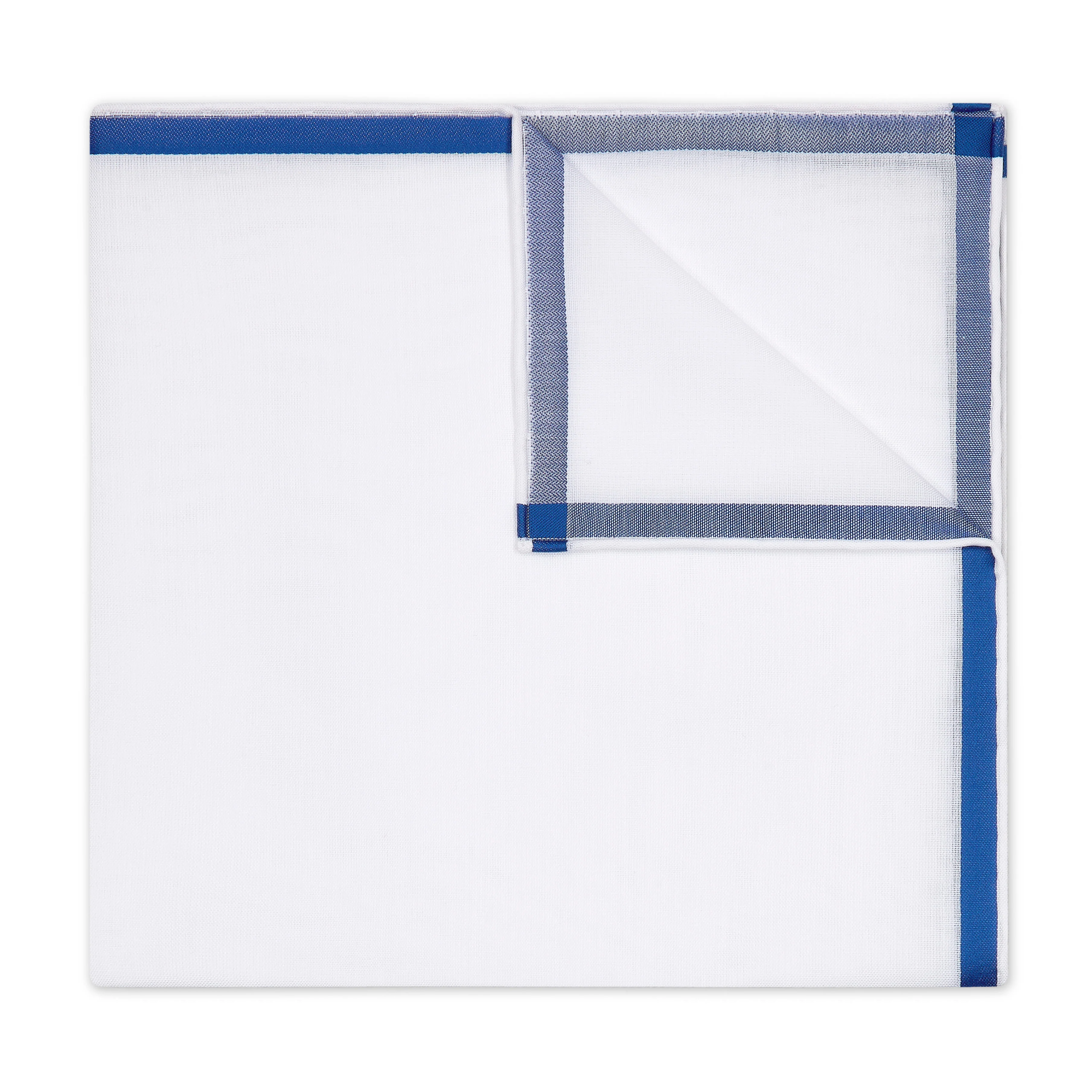 Amalfi Batiste Cotton Pocket Square in Royal Blue