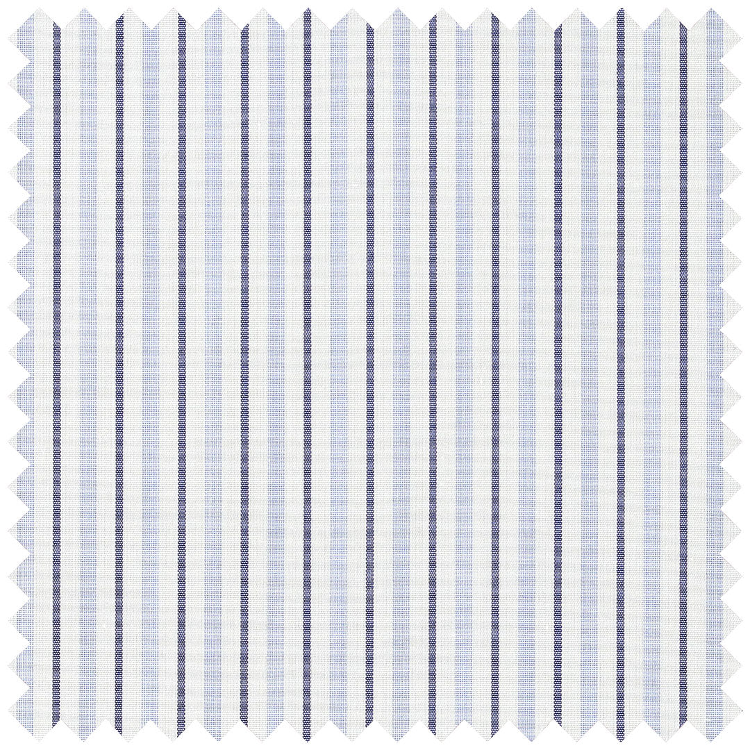Blue and sky stripe poplin