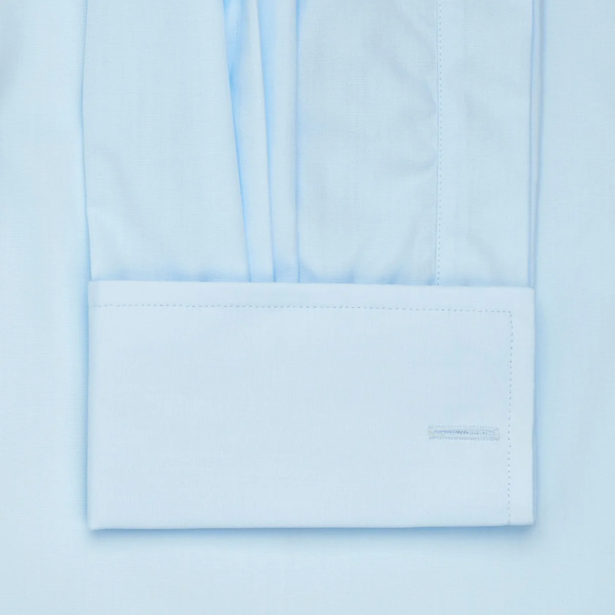 Blue Tailored Neckband Poplin Shirt - Image 3