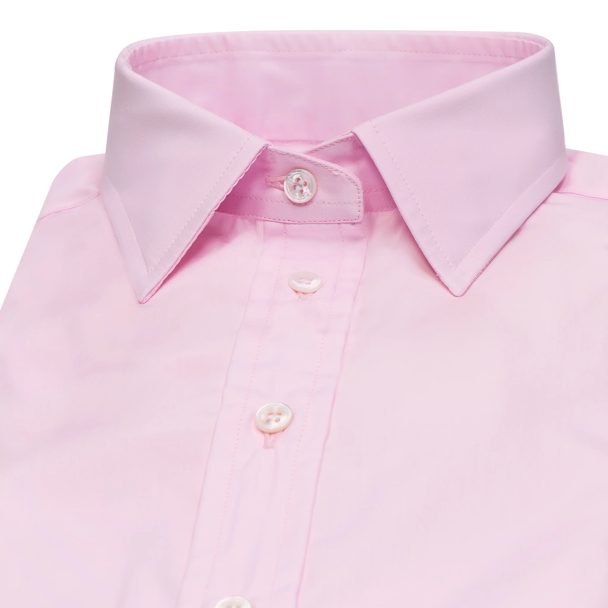 Buddette Sea Island Cotton Button Cuff Shirt in Pink - Image 3
