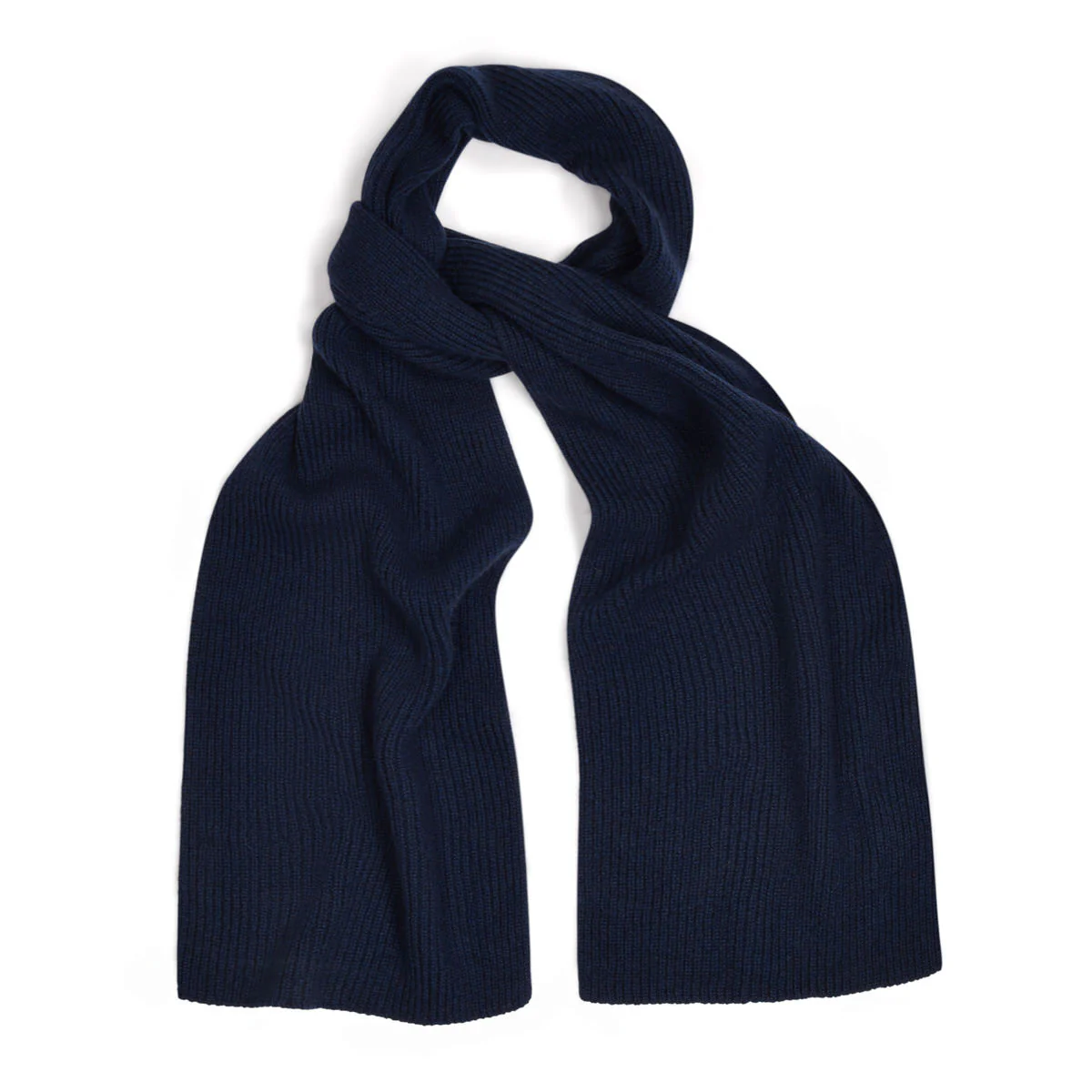 Scottish Cashmere 3 Ply Ribbed Scarf in Blackberry