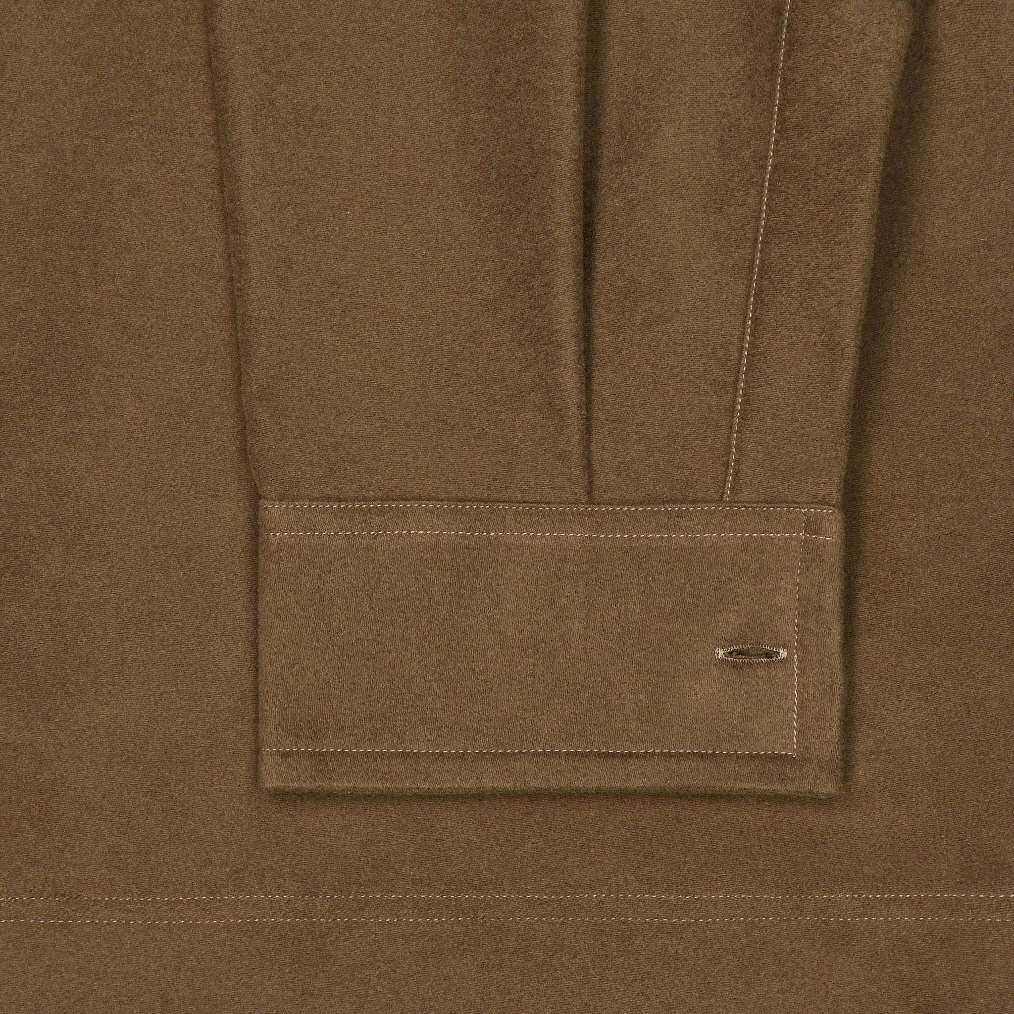 Casual Fit Moleskin Overshirt in Brown - Image 7