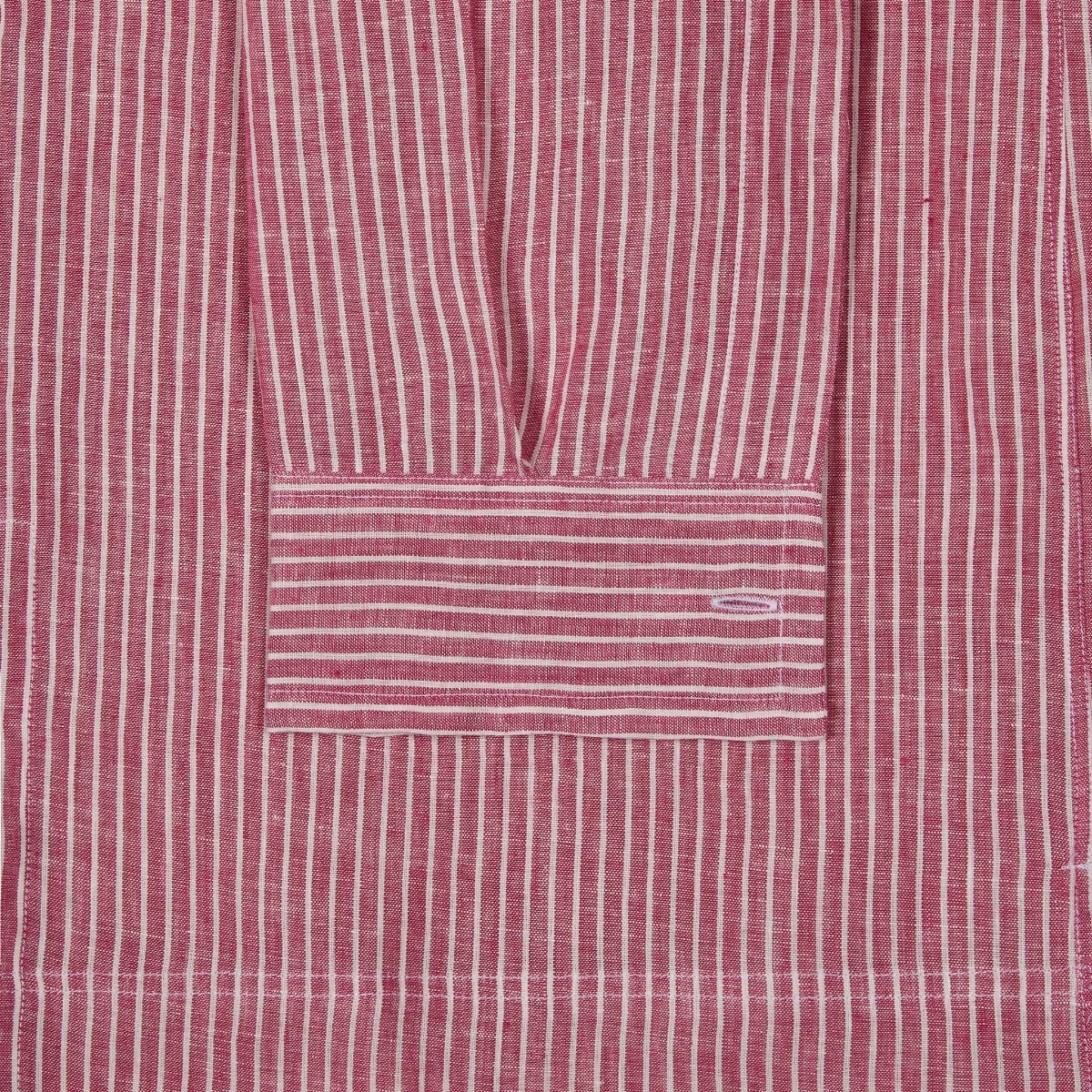 Casual Stripe Linen Shirt in Red and White - Image 3