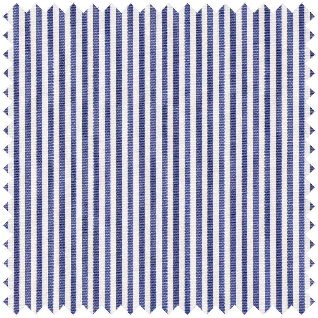 China Blue Poplin Bengal Stripe