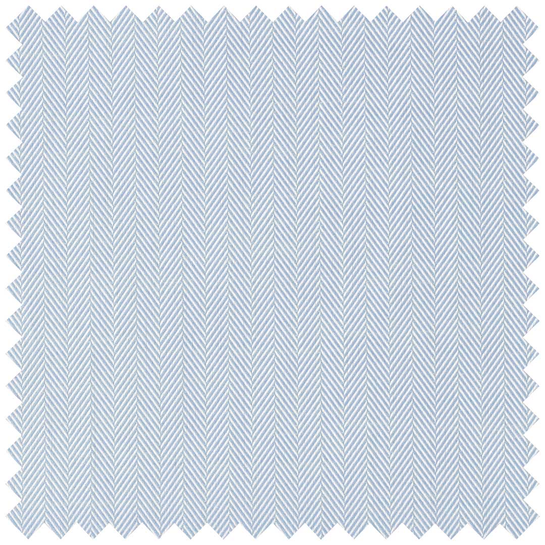 Classic Blue Herringbone Cotton Twill