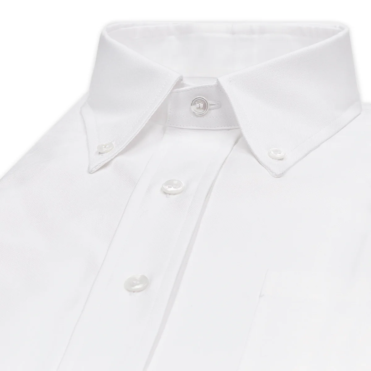 Classic Fit Button Down Oxford Shirt in White - Image 4