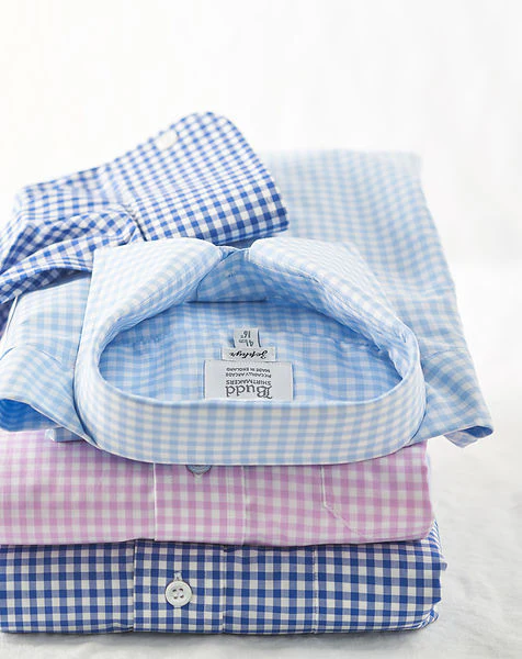 Classic Fit Check Zephyr Button Cuff Shirt in Lilac - Image 5