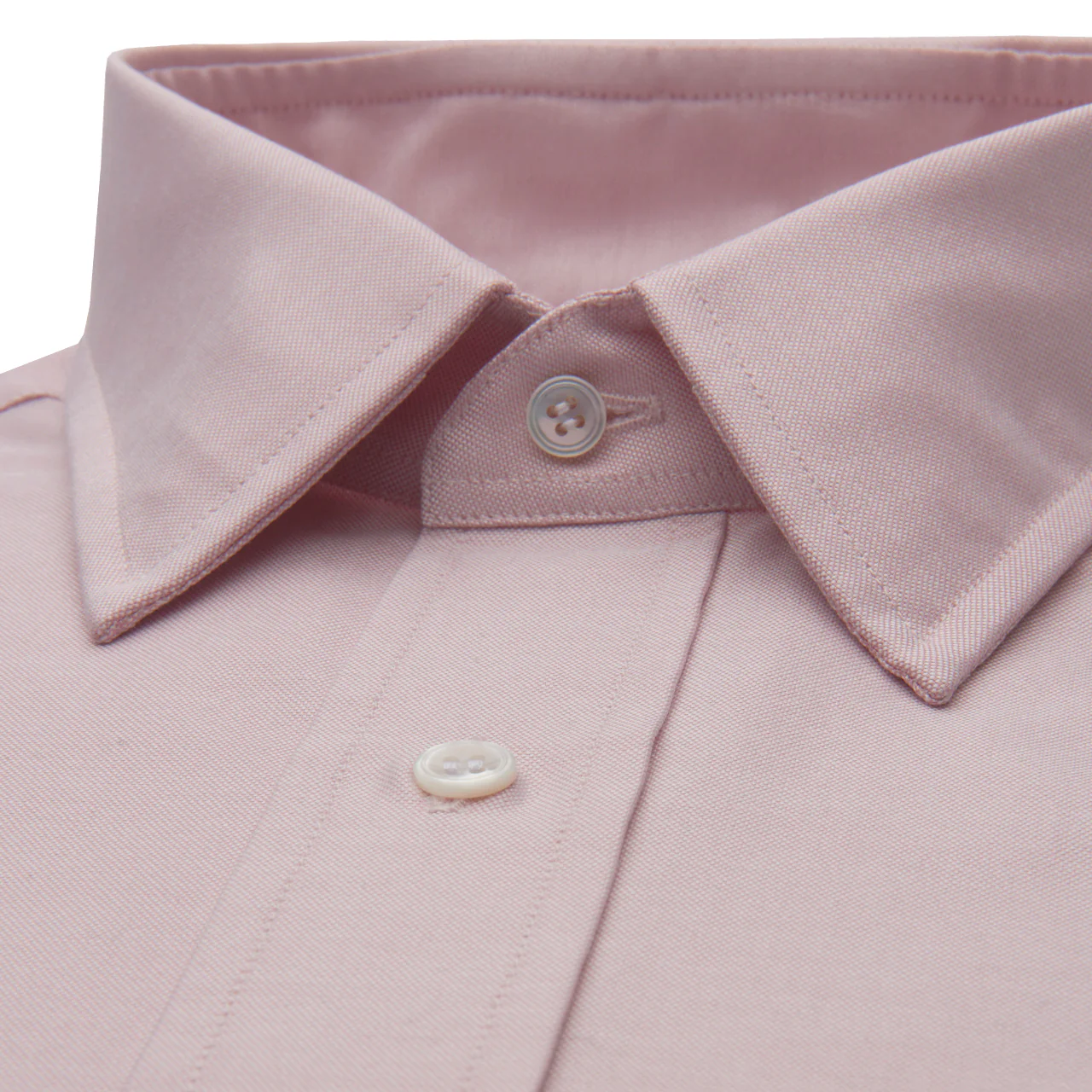 Classic Fit Plain Oxford Button Cuff Shirt in Pink