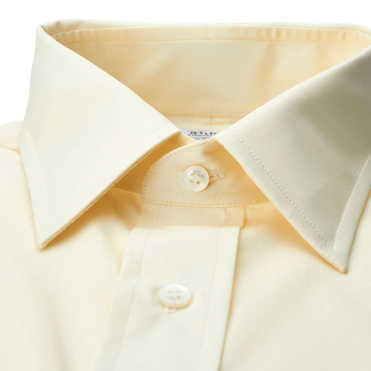 Classic Fit Swiss Poplin Double Cuff Shirt in Cream - Image 3