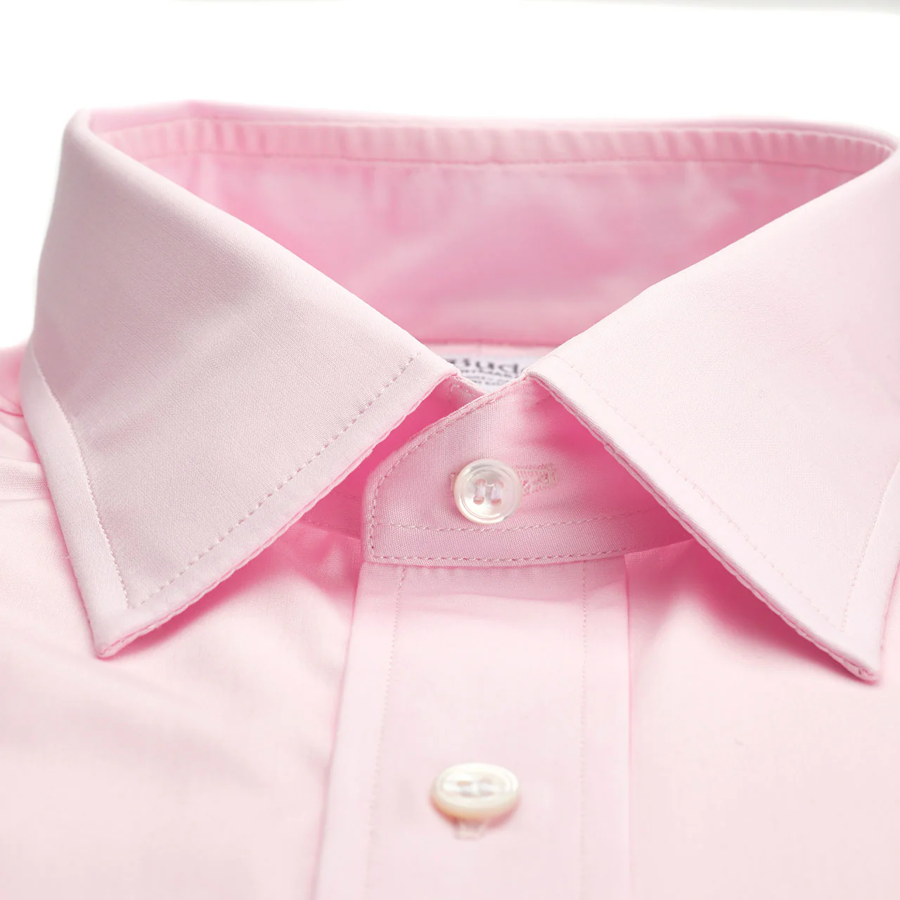 Classic Fit Plain Sea Island Cotton Double Cuff Shirt in Pink - Image 4