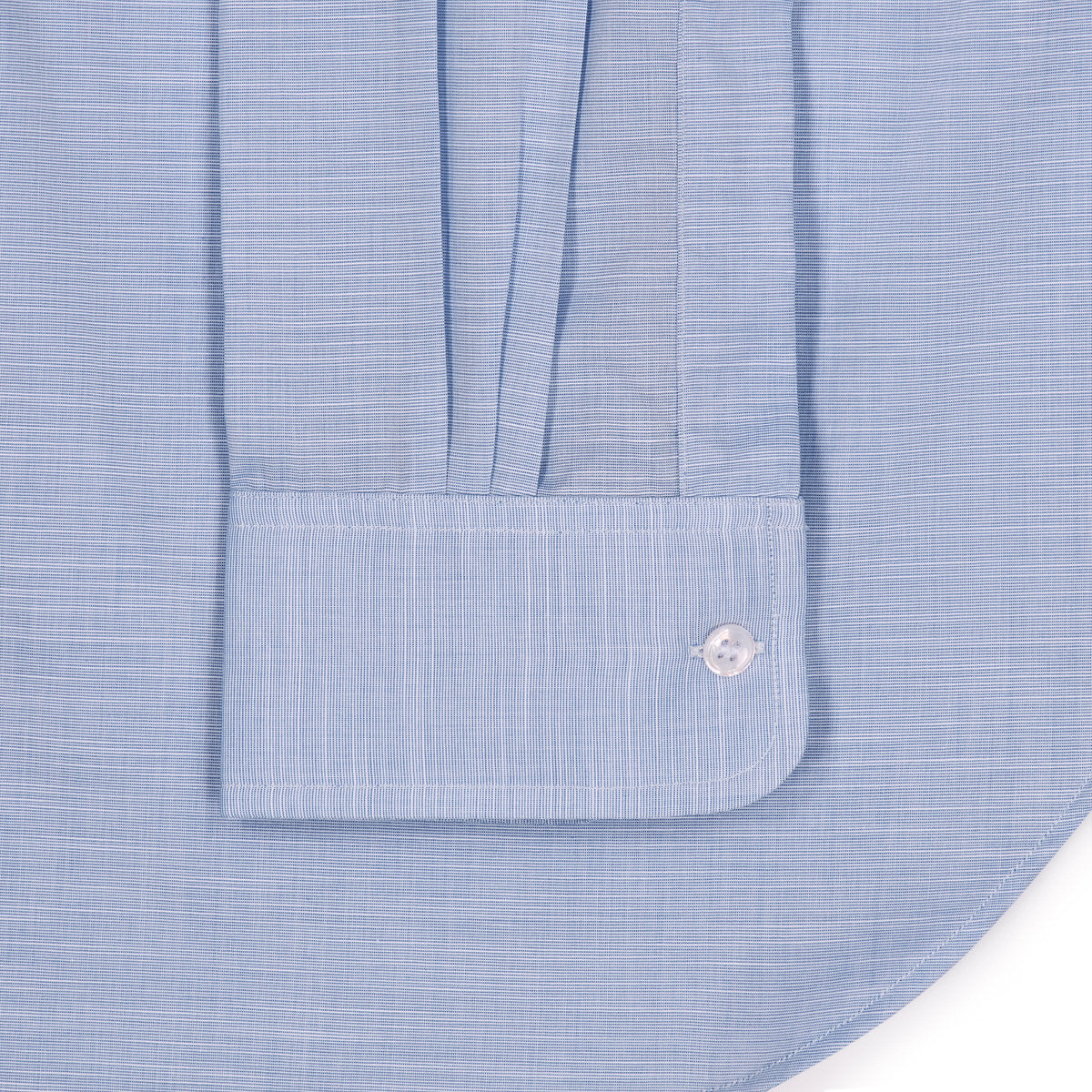 Classic Fit Swiss Twill Button Cuff Shirt in Blue - Image 2