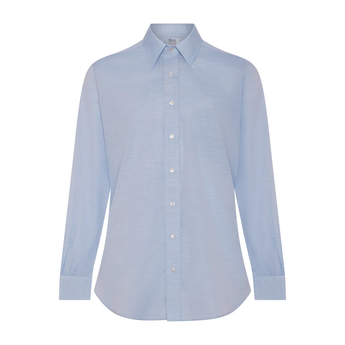 Classic Fit Swiss Twill Button Cuff Shirt in Blue - Image 4