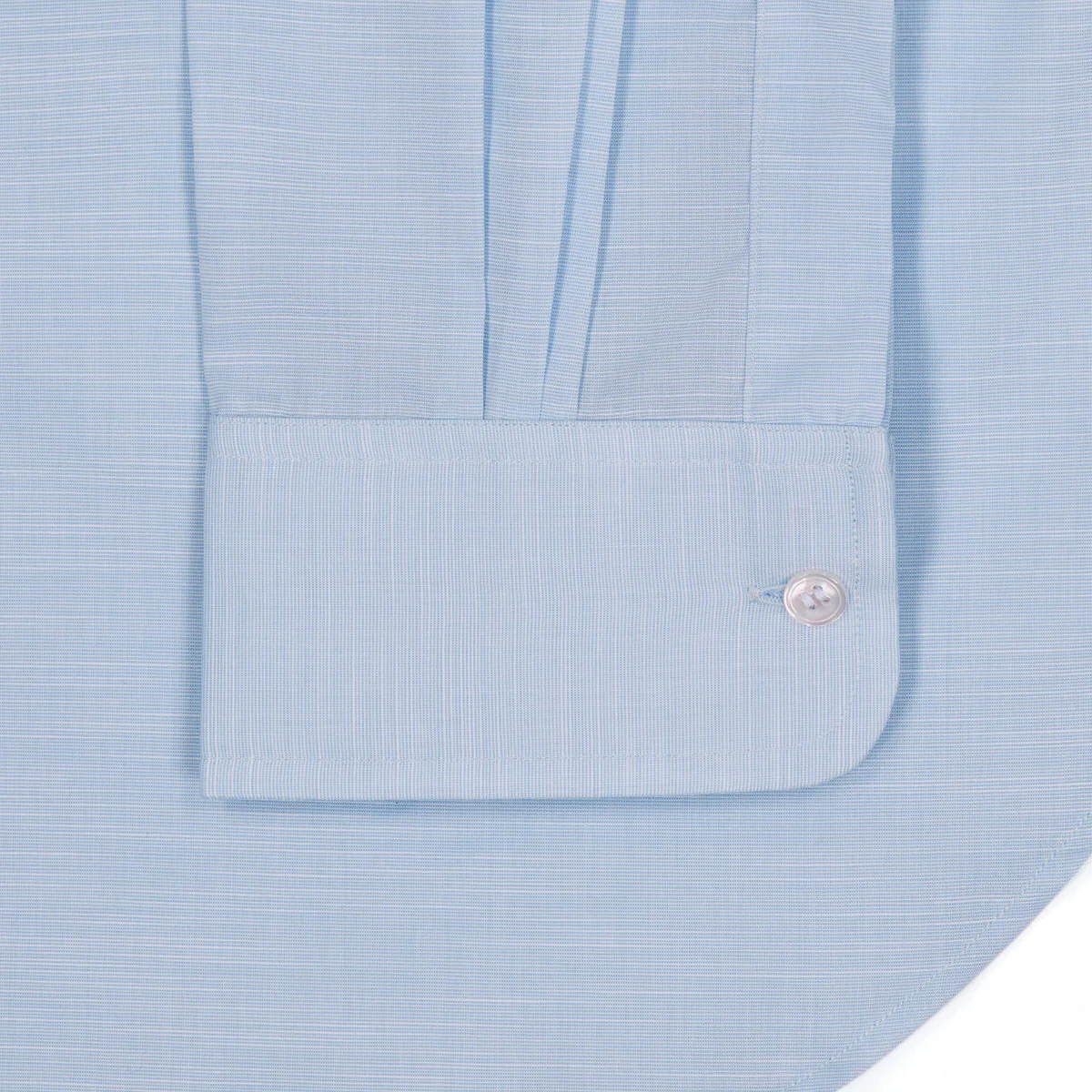 Classic Fit Swiss Twill Button Cuff Shirt in Sky Blue - Image 3