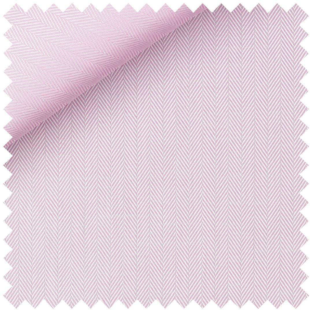 Classic Pink Herringbone Cotton Twill - Image 2