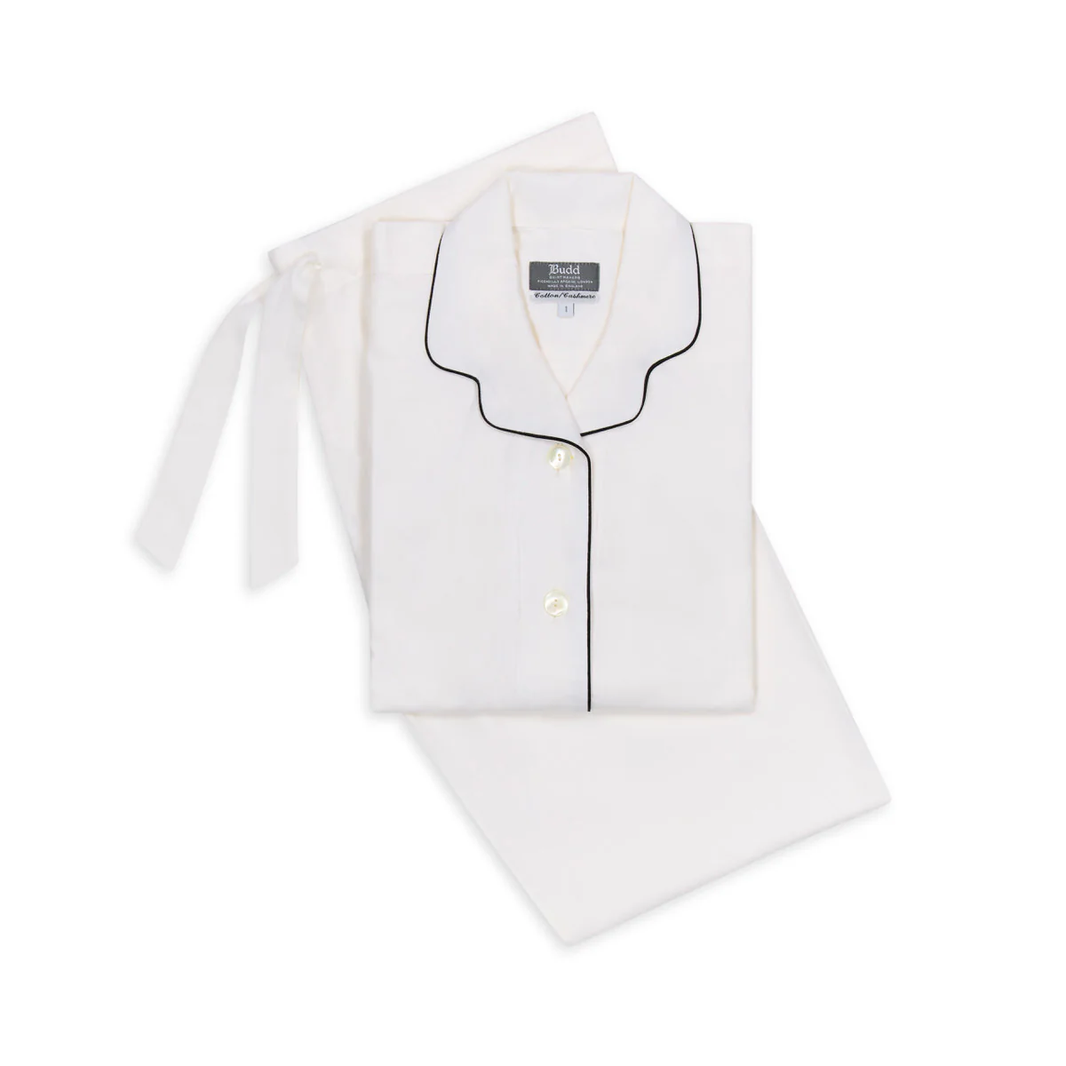 Cotton and Cashmere Ladies Pyjamas in Cream