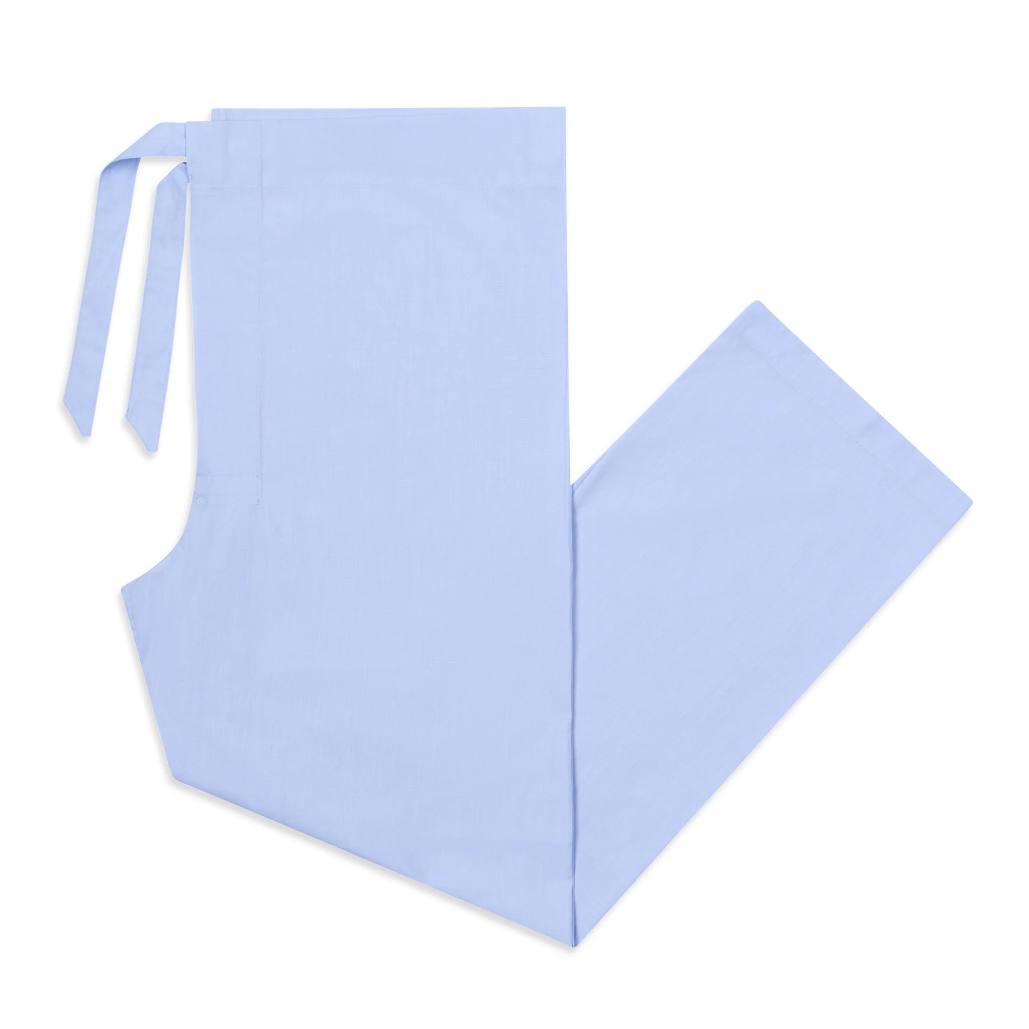 End on End Cotton Poplin Pyjamas in Sky Blue - Image 3