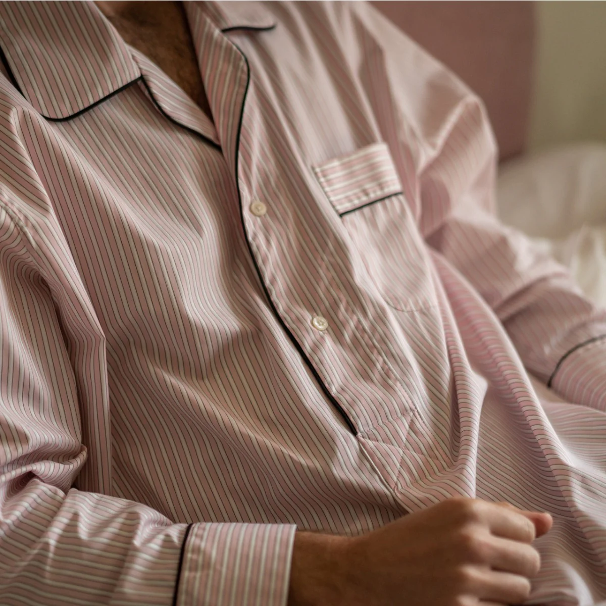 Exclusive Budd Stripe Nightshirt in Pink - Image 3