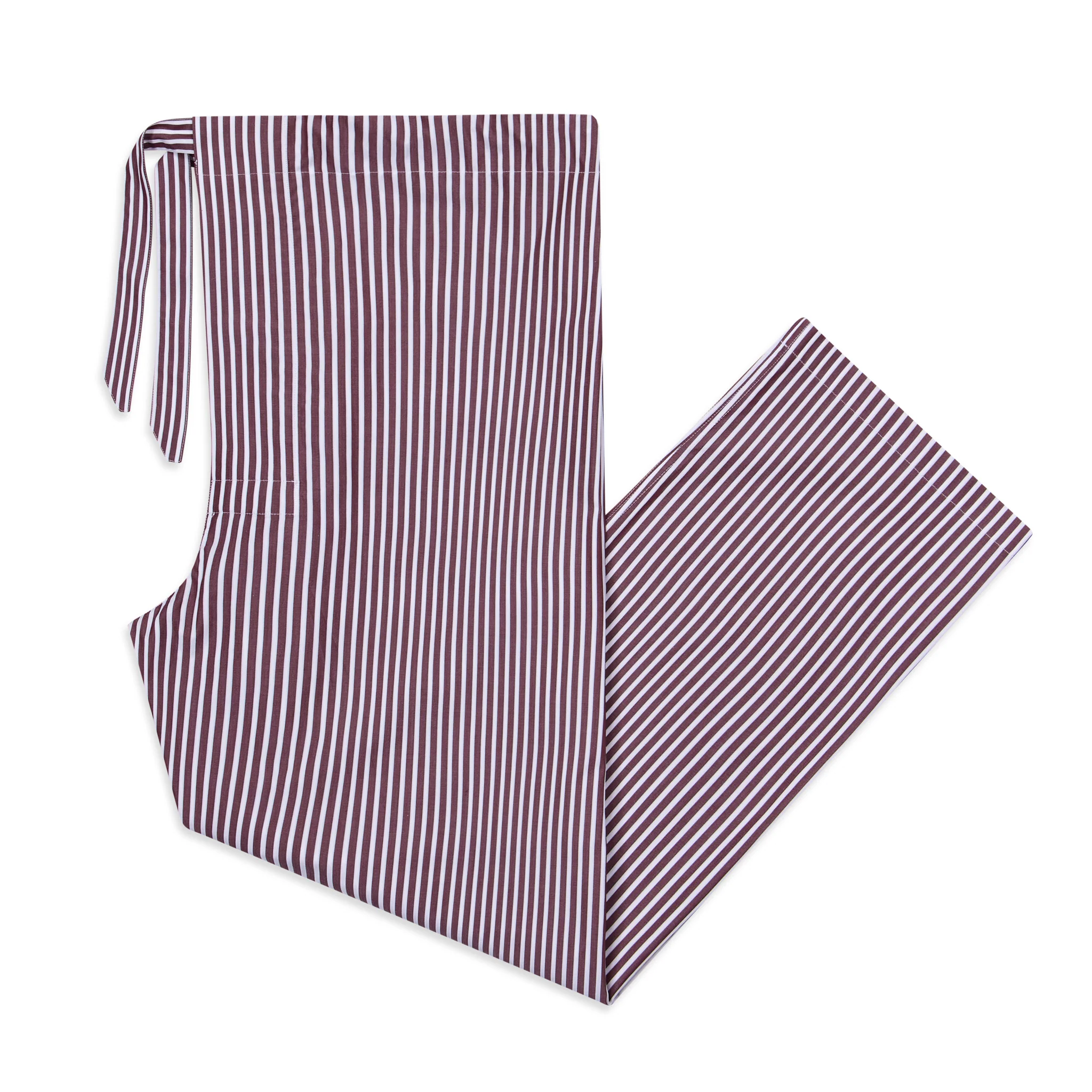 Exclusive Budd Stripe Pyjamas in Burgundy - Image 3