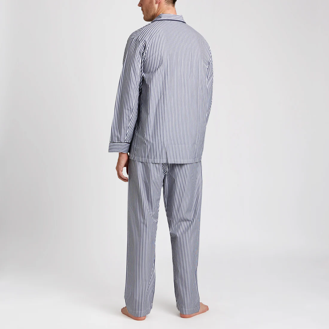 Exclusive Budd Stripe Pyjamas in Navy - Image 4