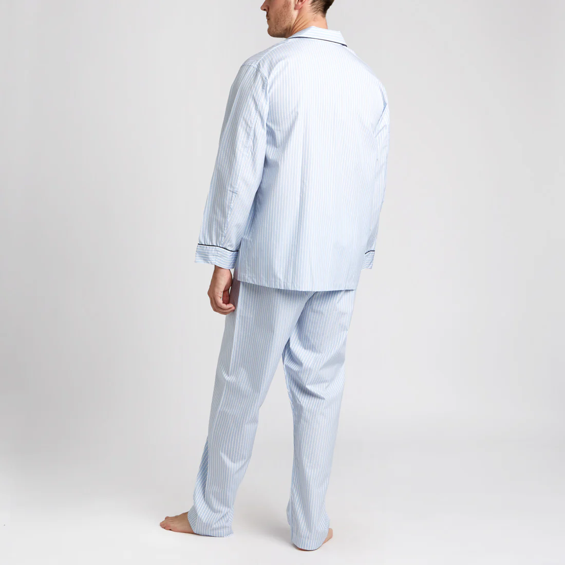 Exclusive Budd Stripe Pyjamas in Sky Blue - Image 4