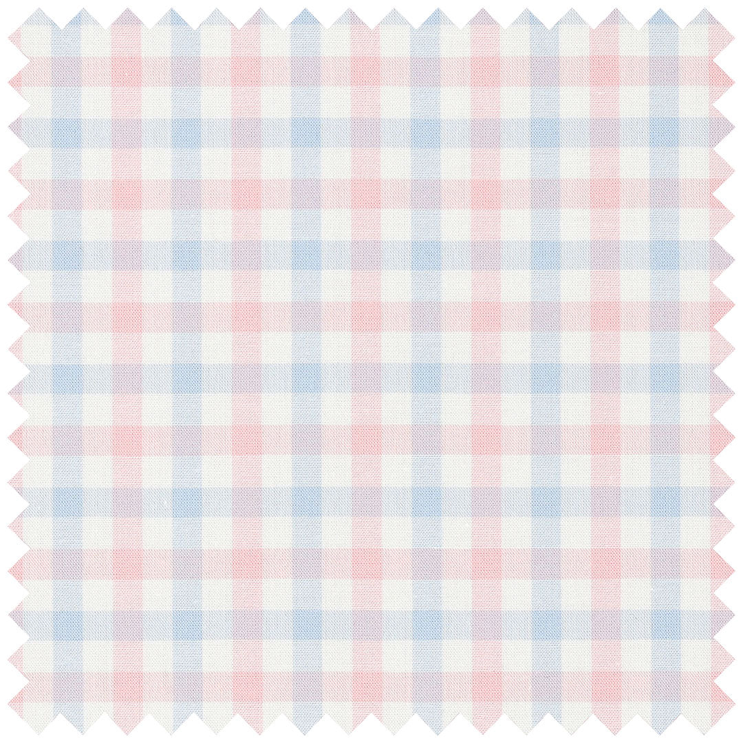 Gingham Multi Coloured Check in Blue and Pink