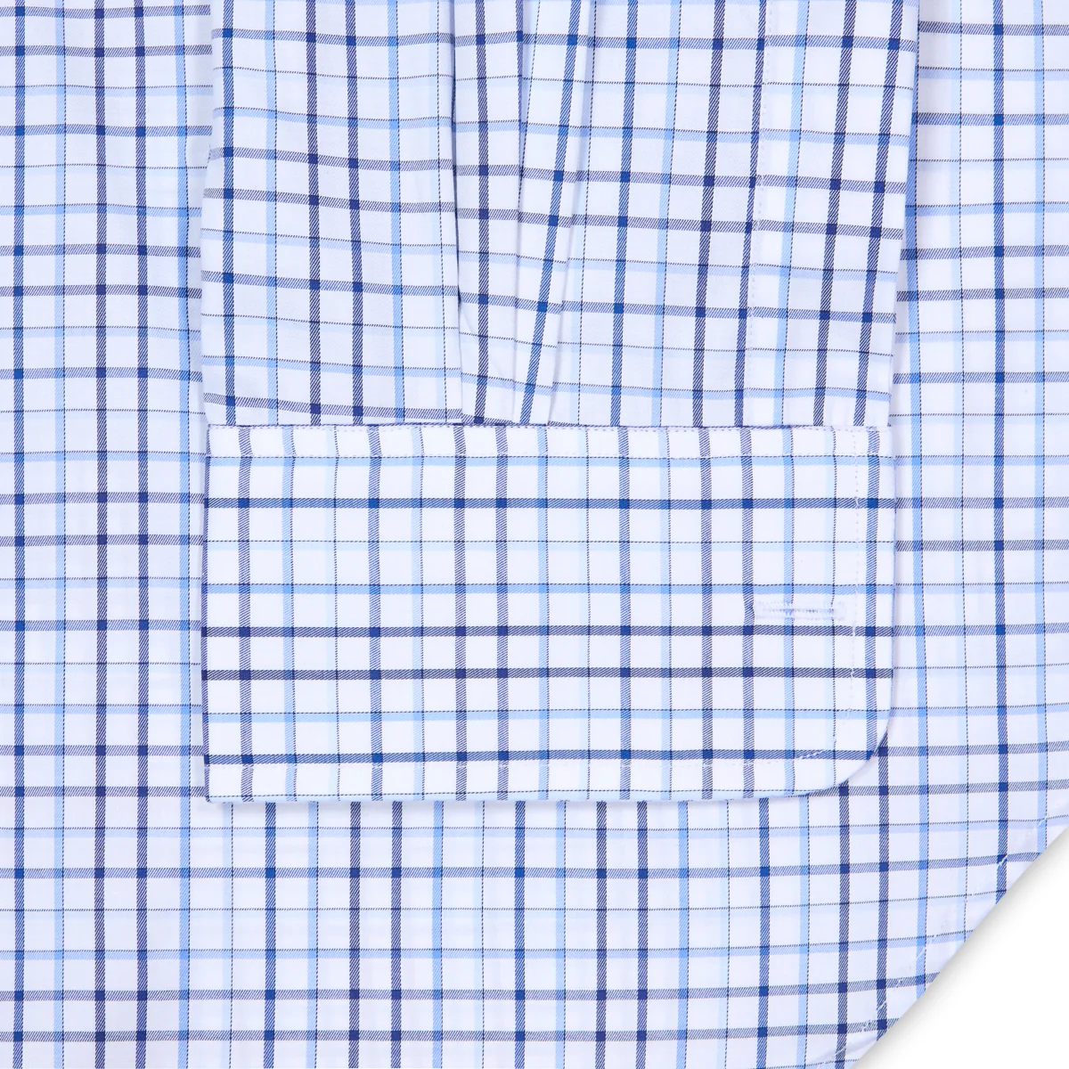 Graph Check Fine Twill Classic Fit Button Cuff Shirt in Blue - Image 4