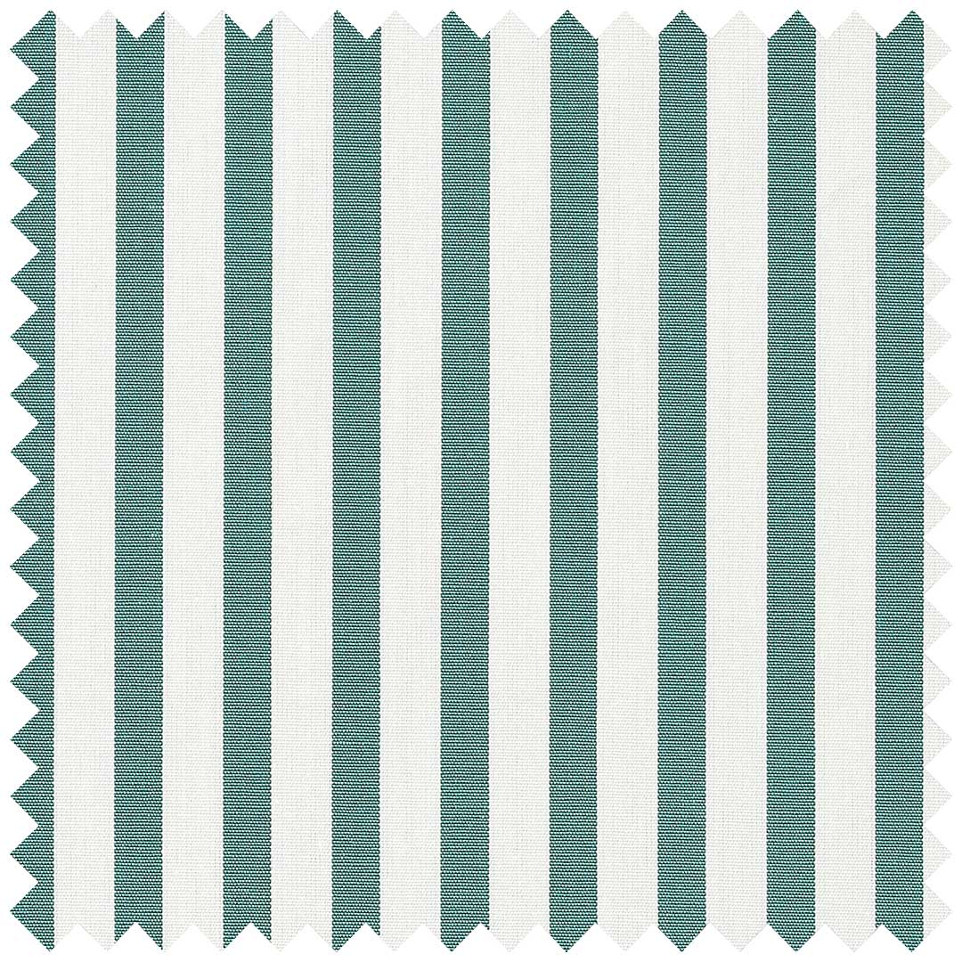 Green Poplin Butcher Stripe