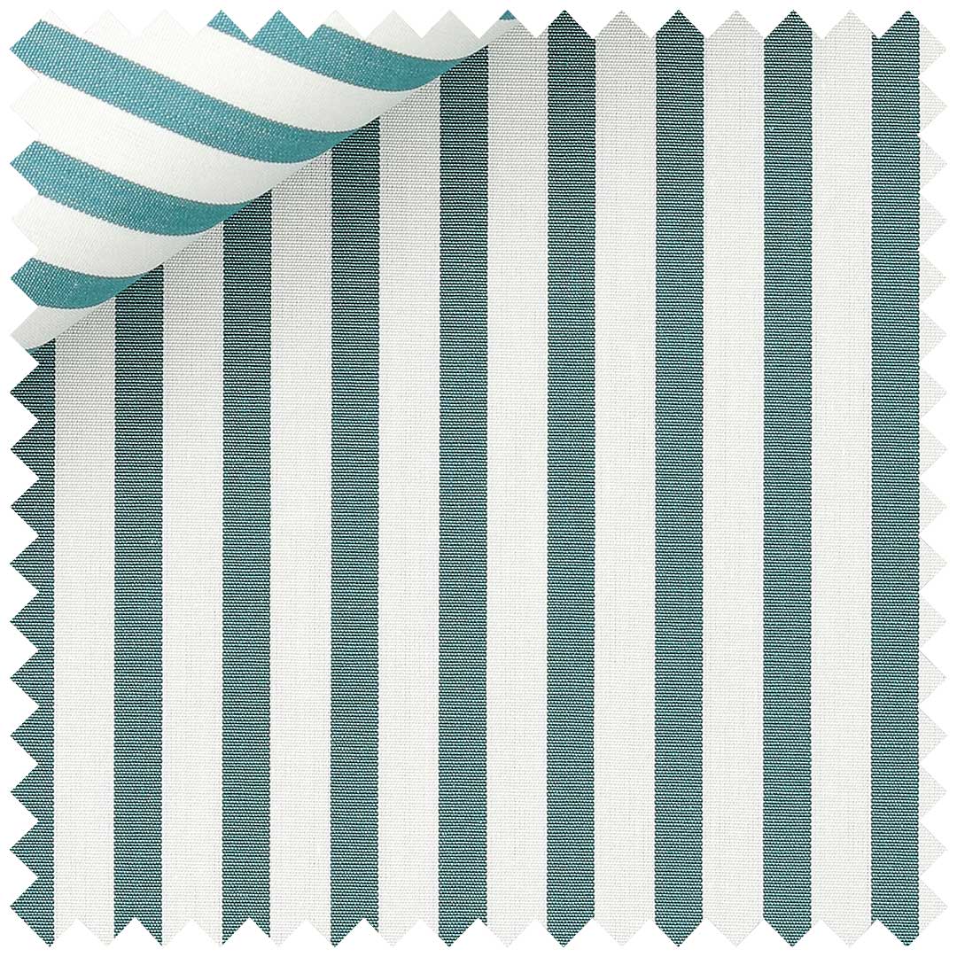 Green Poplin Butcher Stripe - Image 2