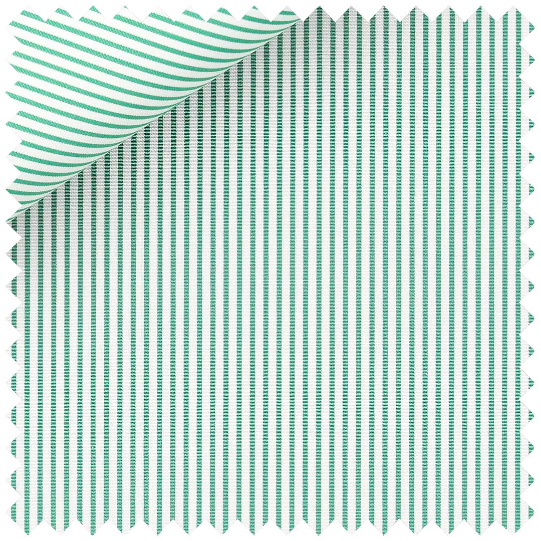 Green Poplin Pencil Stripe - Image 2