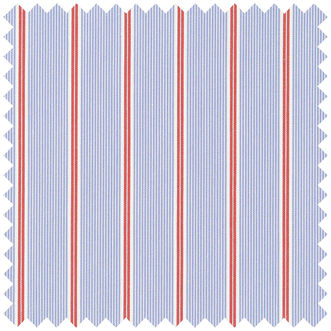 Hairline Stripe in Blue and Red