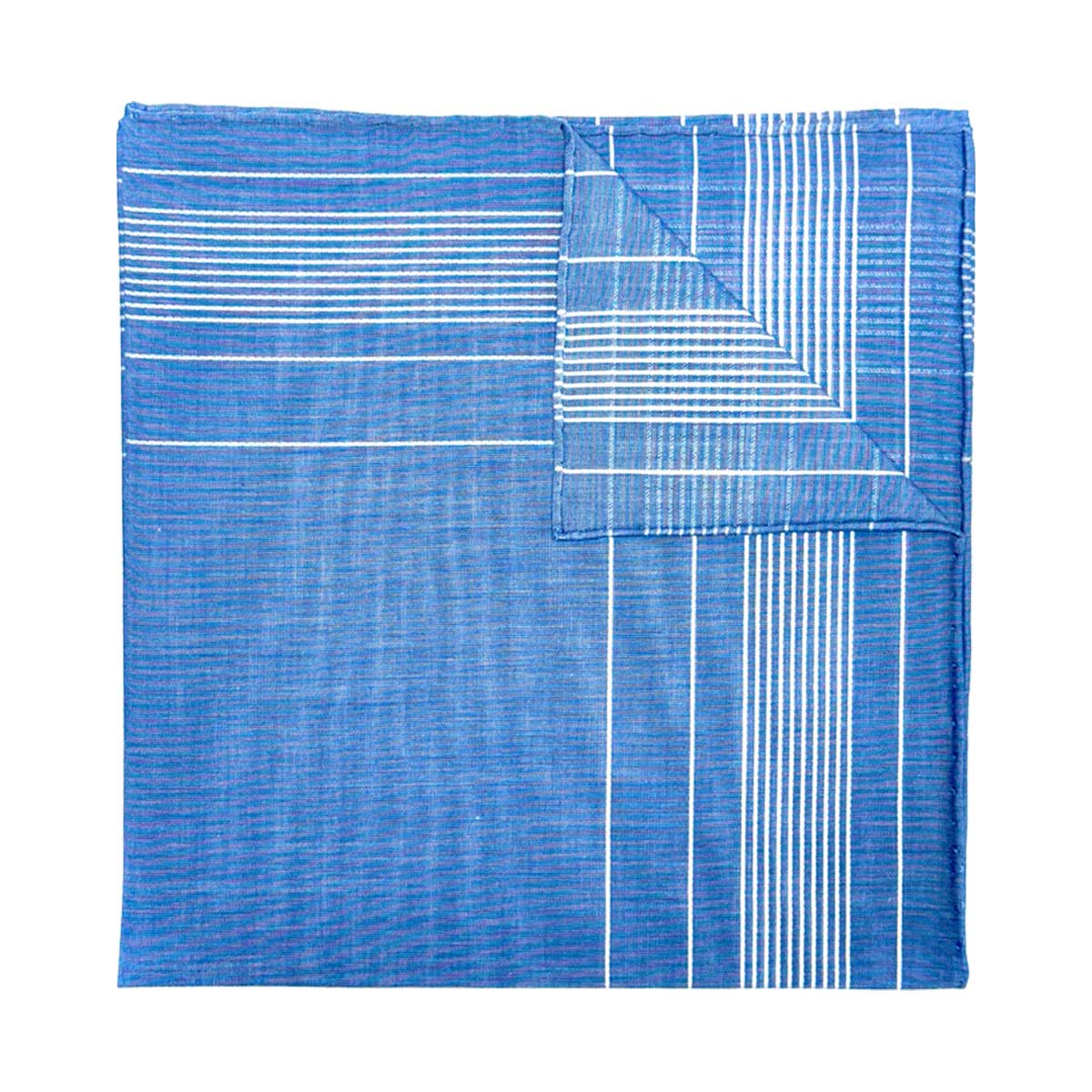 Harlan Fancy Batiste Cotton Hank in Blue and White