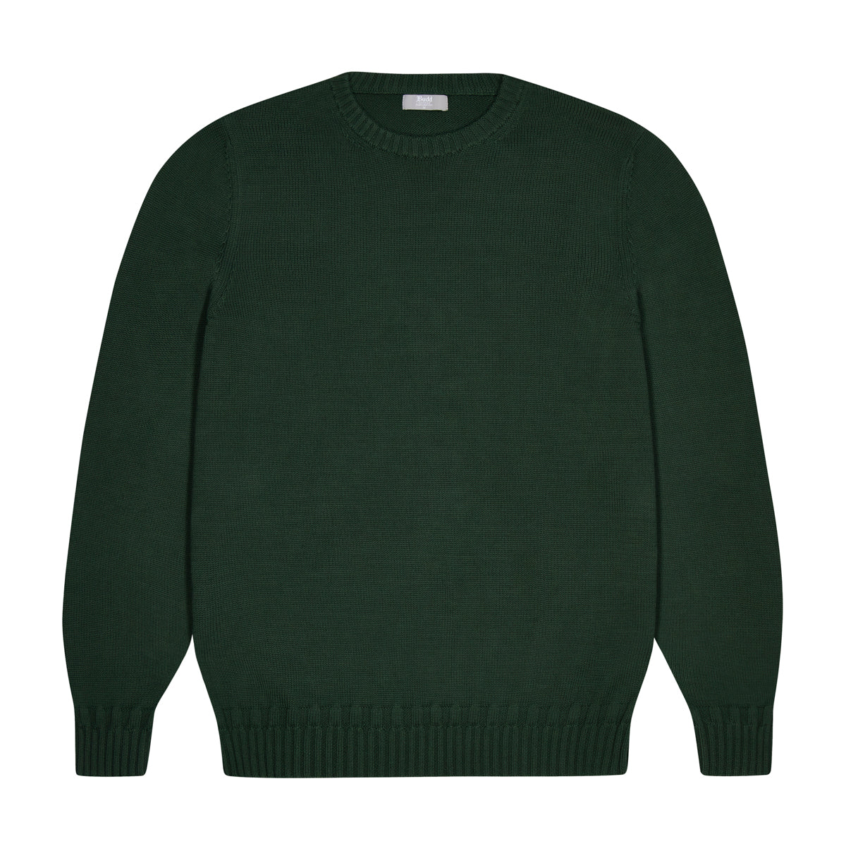 Hayle Cotton Relaxed Knit Crew Neck Jumper in Charleston Green - Image 2