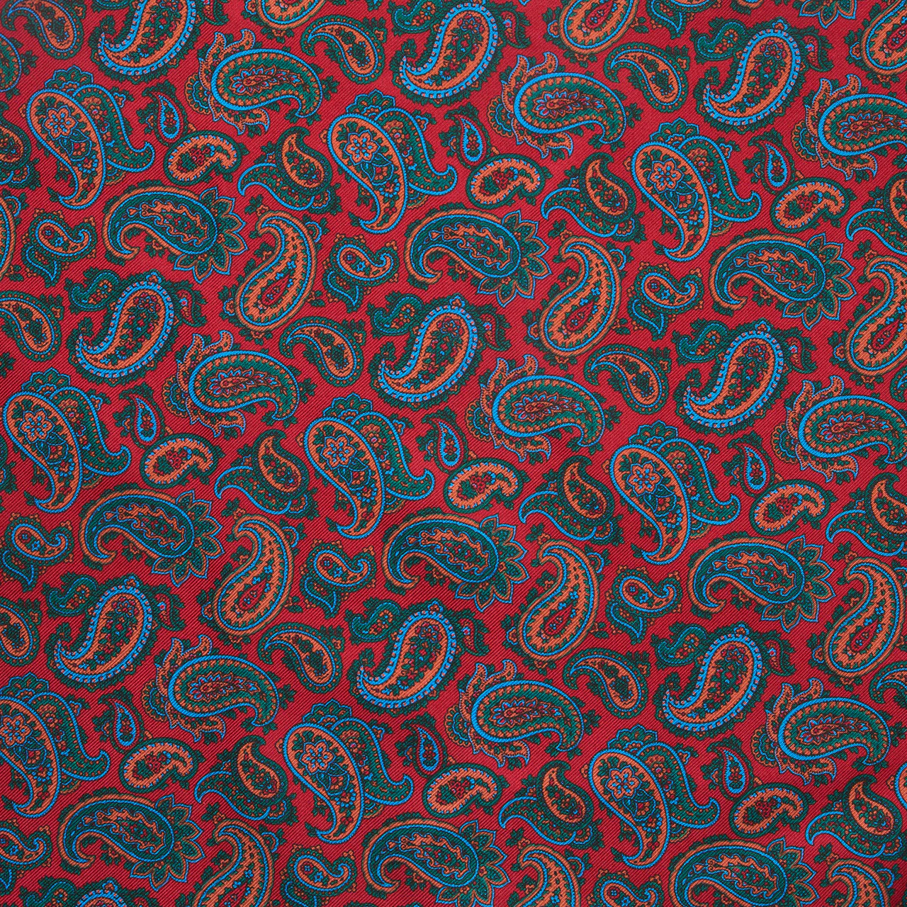 Medium Paisley 36oz Madder Silk Dressing Gown in Red - Image 2