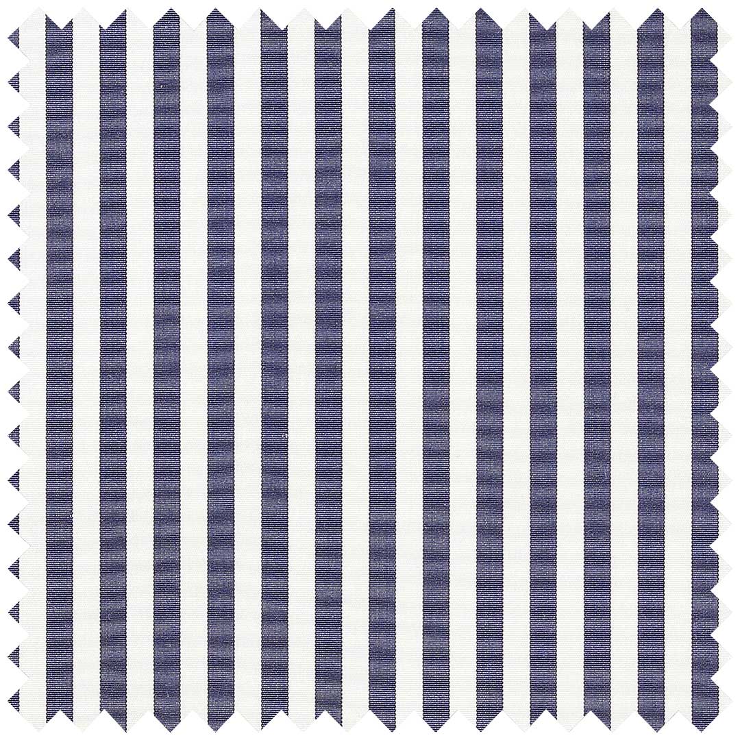 Navy Poplin Candy Stripe