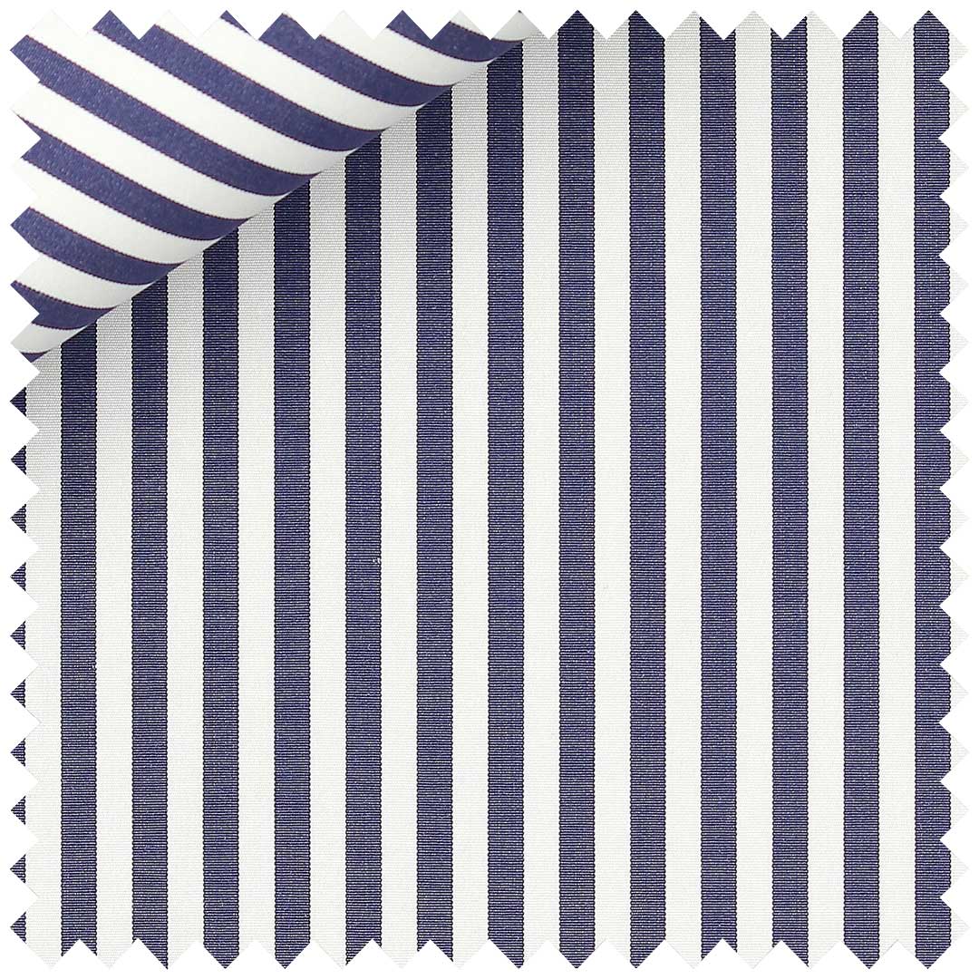 Navy Poplin Candy Stripe - Image 2