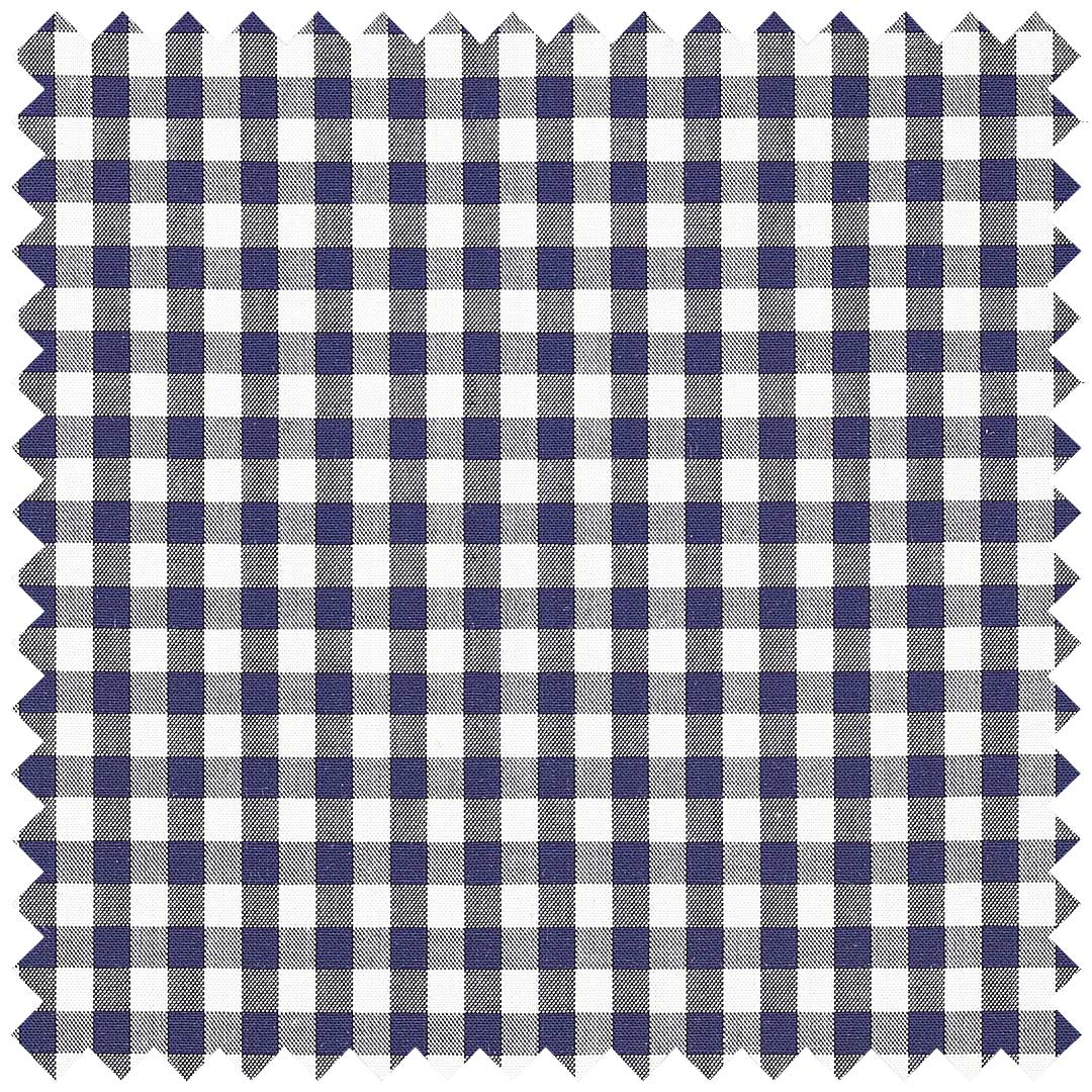 Navy Mercerised Zephir Check