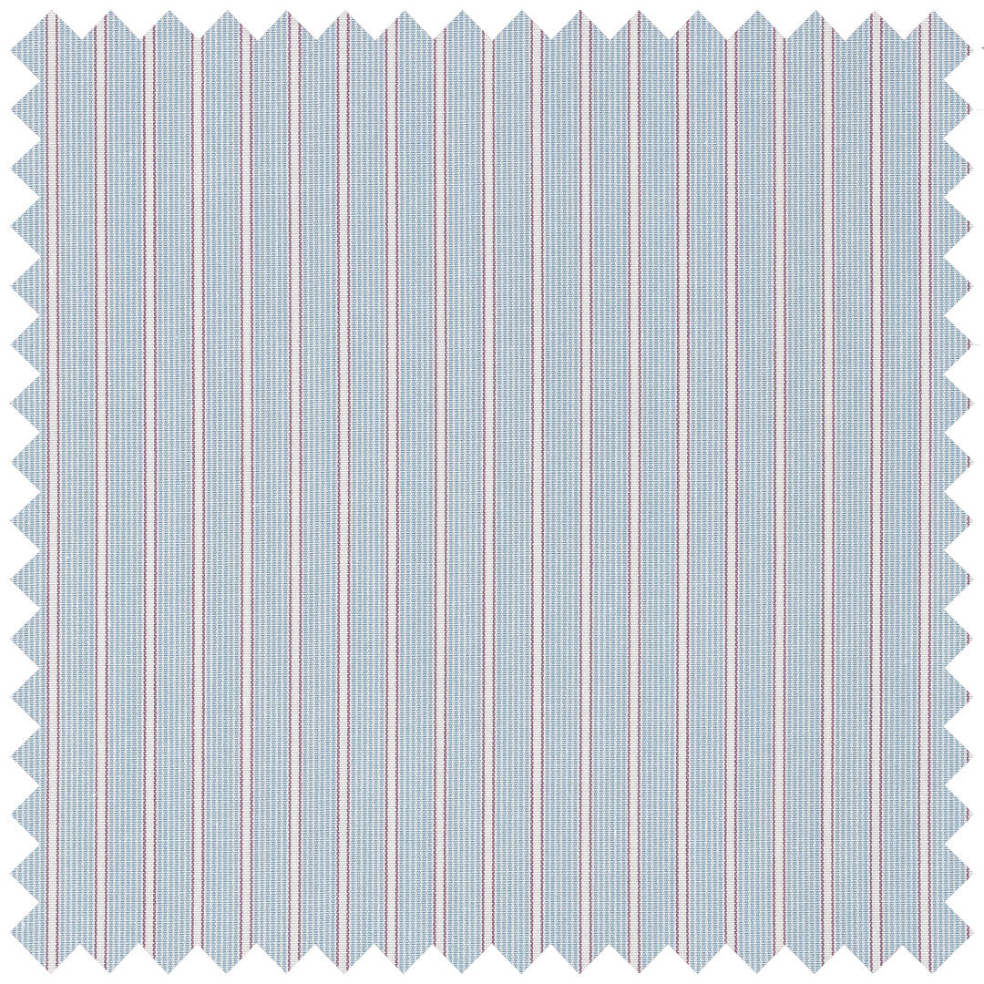 Pencil Stripe in Sky Blue and Red