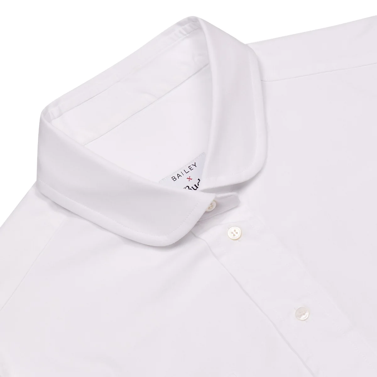 Penny Long Sleeve Plain Cotton Blouse in White - Image 2