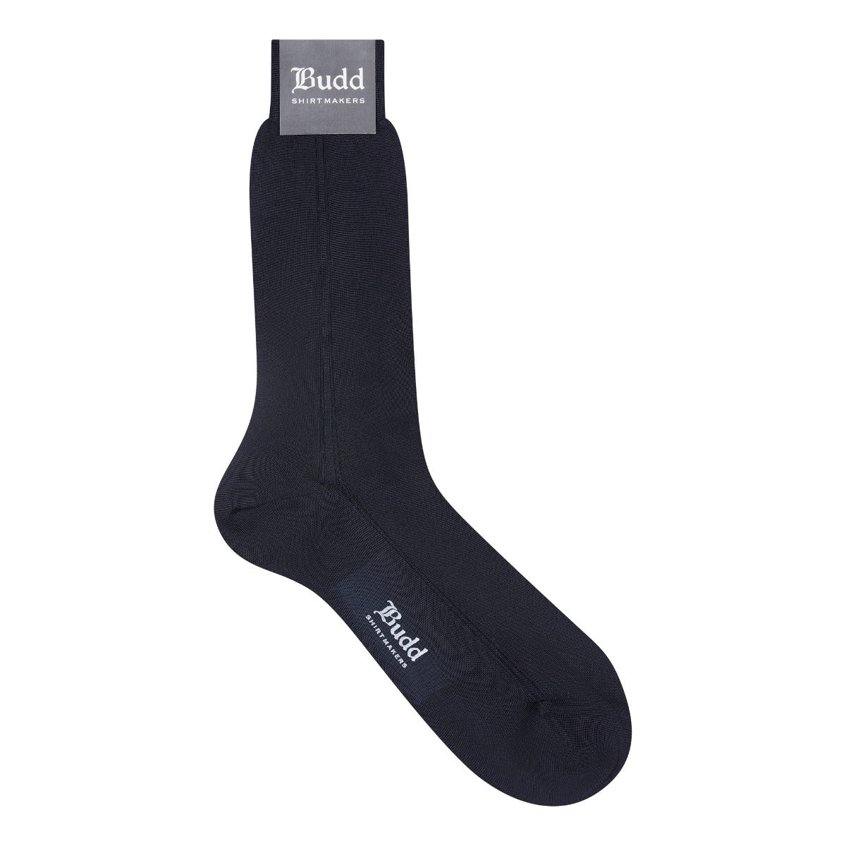 Plain 100% Silk Short Socks in Navy