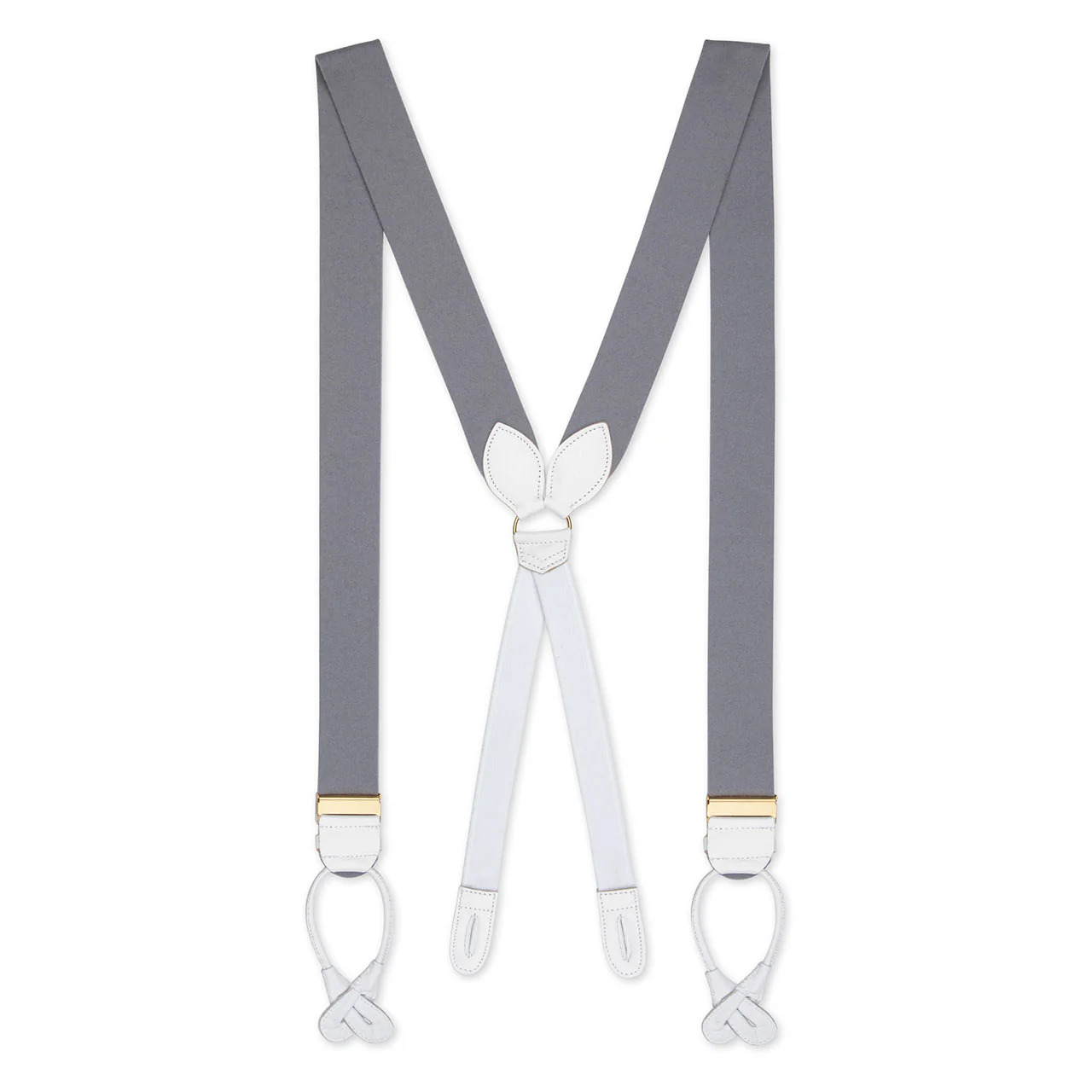 Plain Boxcloth Braces in Grey