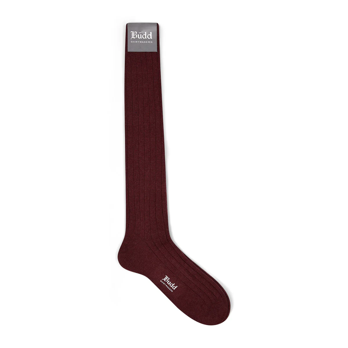 Cashmere Long Socks in Burgundy