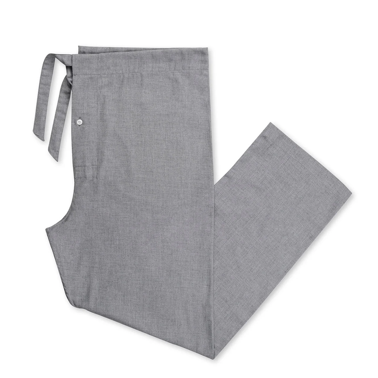 Plain Cotton and Cashmere Pyjamas in Grey and Wine - Image 3