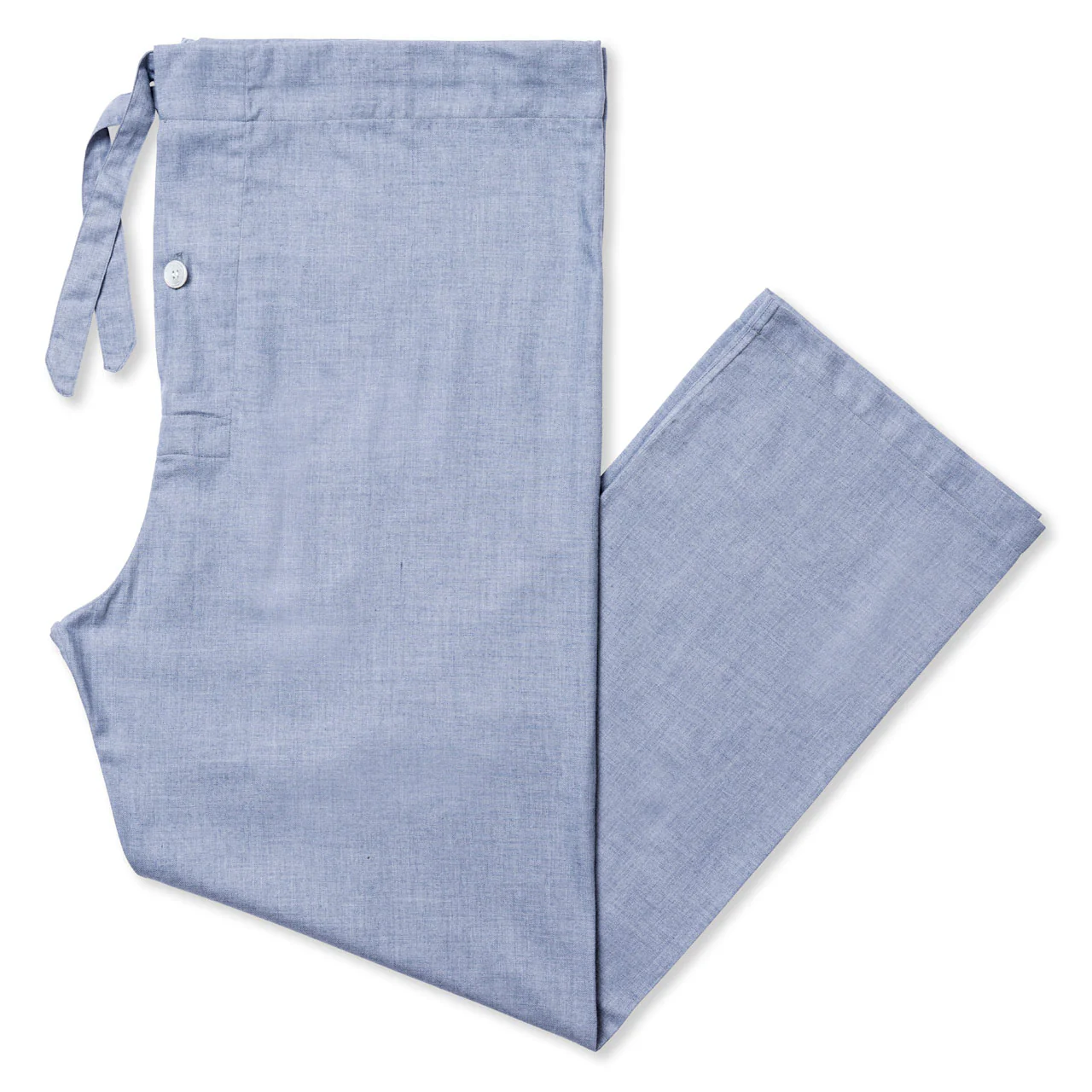 Plain Cotton and Cashmere Pyjamas in Navy - Image 3