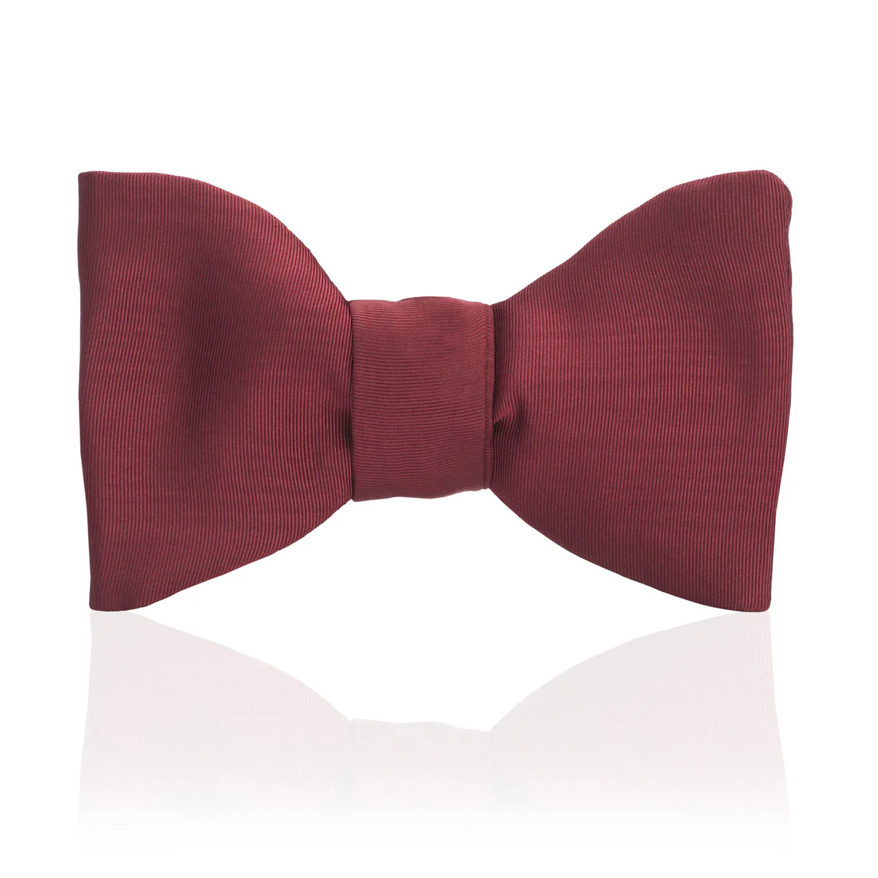 Plain Moire Self Tie Bow in Red