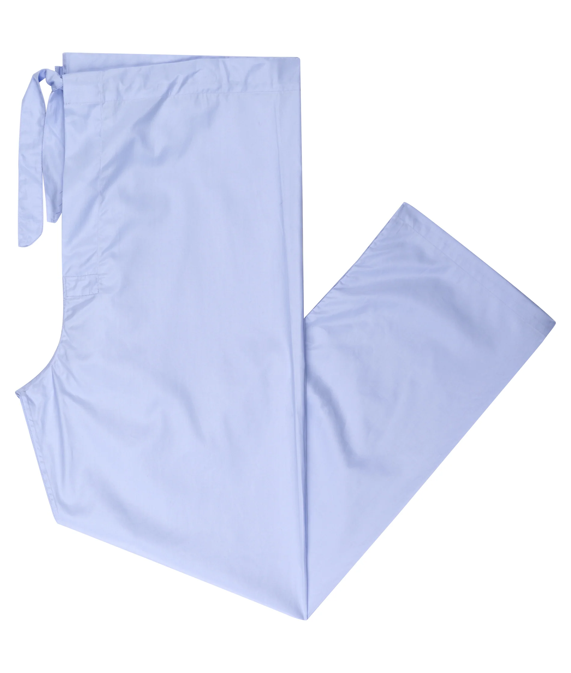 Plain Poplin Pyjamas in Sky Blue and Navy - Image 3