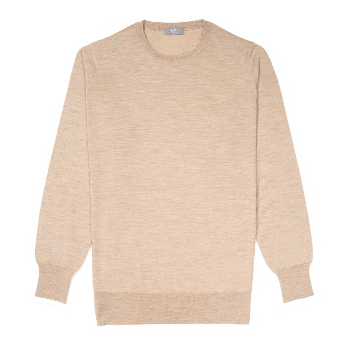 Merino Wool Crew Neck Jumper in Oat