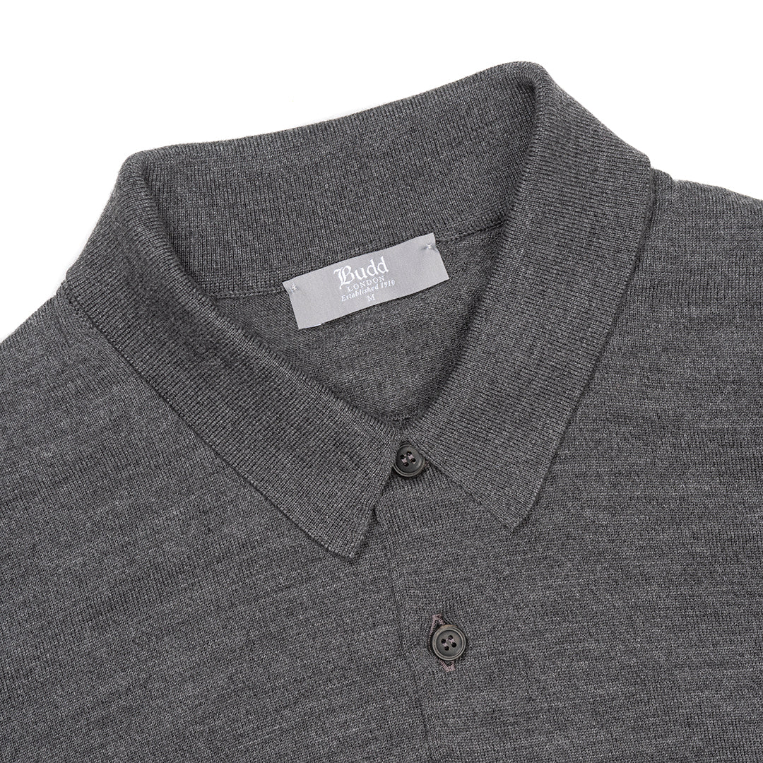 Merino Wool Sports Shirt in Smoke - Image 2