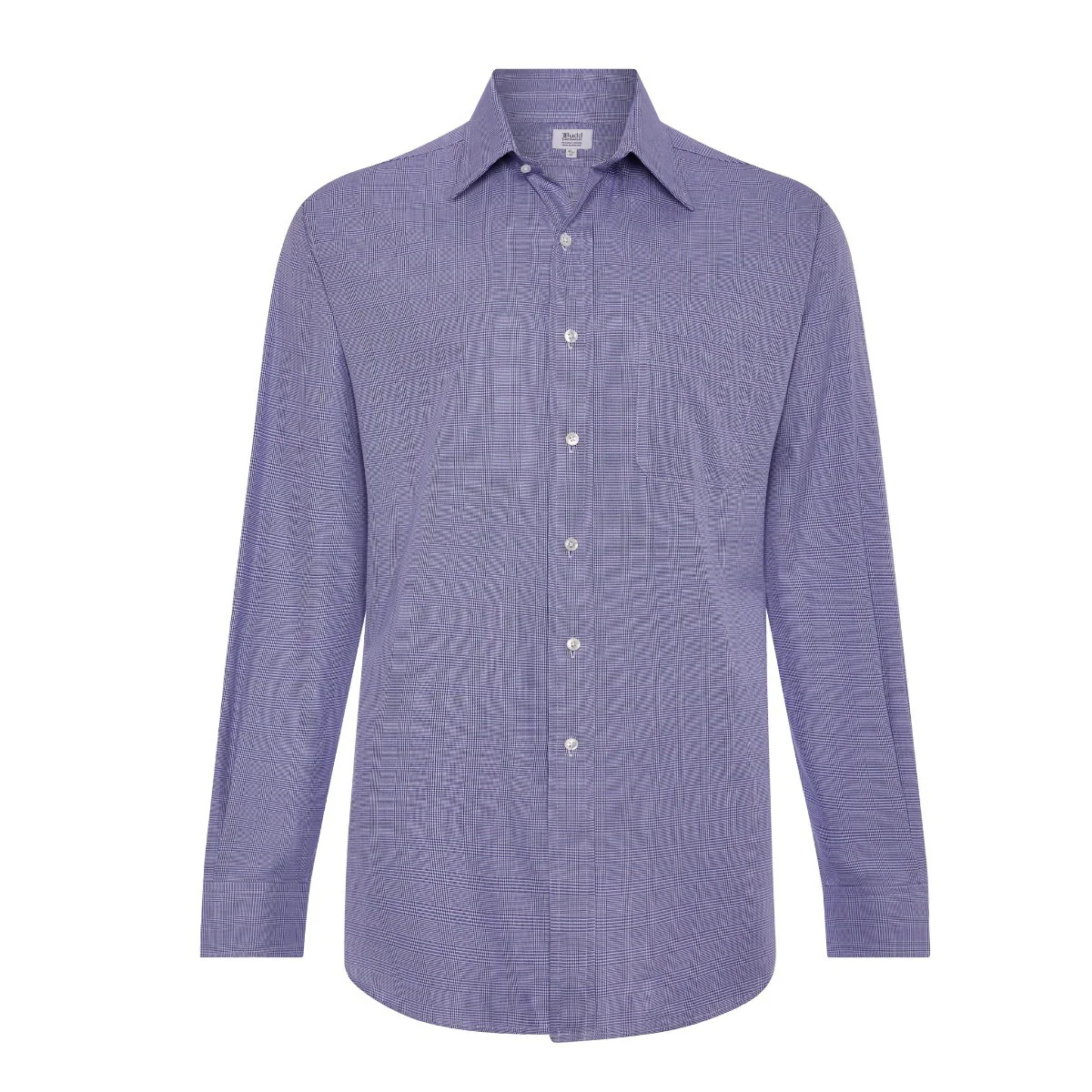 Prince of Wales Fine Twill Shirt in Royal Blue - Image 2