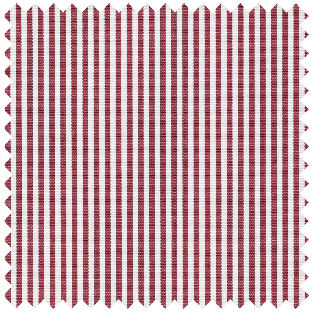 Red Poplin Bengal Stripe