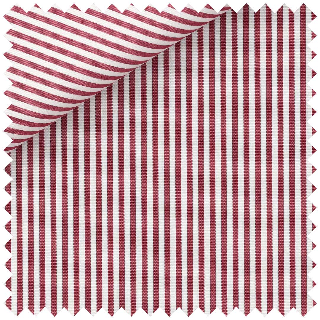 Red Poplin Bengal Stripe - Image 2